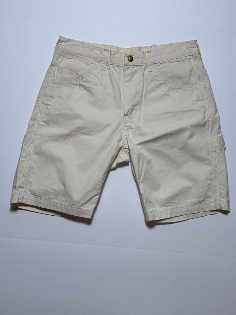 Orslow Men's Canvas Utility Carpenter Shorts Ivory Cream 100% Cotton Minimal Xs — image 5 of 8